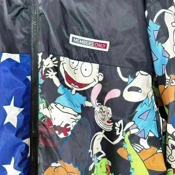 Vintage Unisex Members Only Nickelodeon Full Zip Hooded Character Jacket - Picture 13 of 13